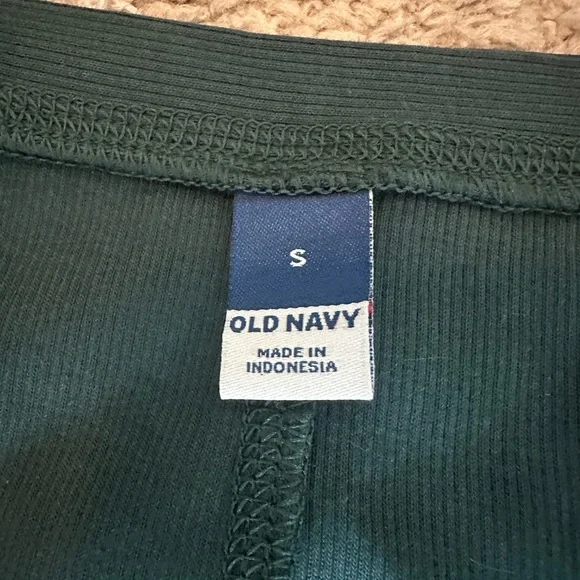 Old Navy Forest Green Long Sleeve V-neck Henley Midi Dress - Picture 5 of 8